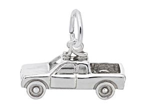Silver Pick-up Truck Charm