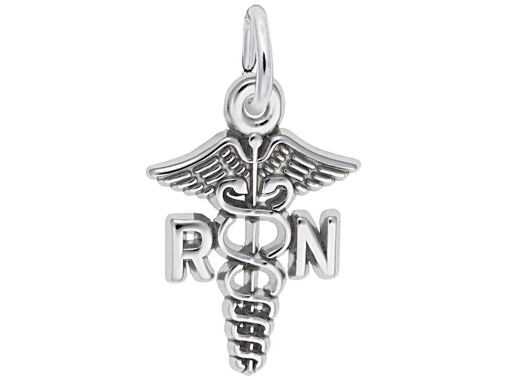 Silver Caduceus Charm
