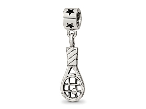 Sterling Silver Kids Tennis Racket Dangle Bead