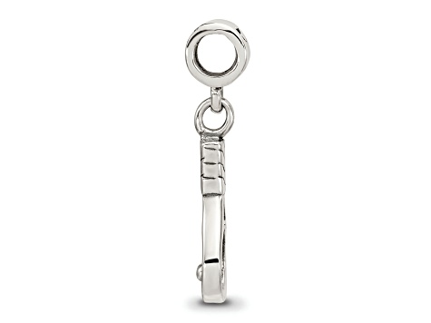 Sterling Silver Kids Tennis Racket Dangle Bead