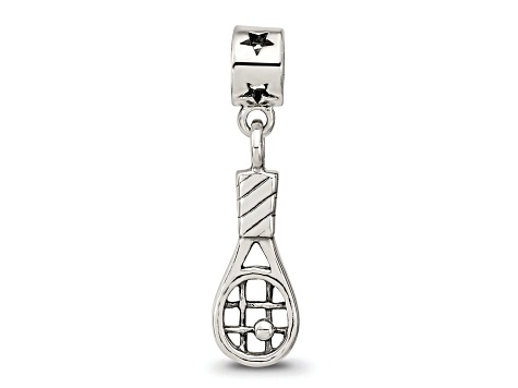 Sterling Silver Kids Tennis Racket Dangle Bead