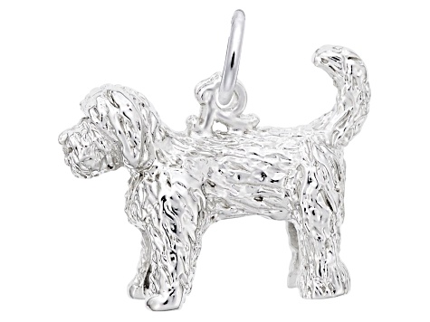 Silver Labradoodle Charm