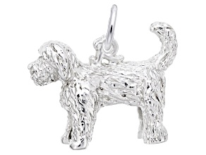 Silver Labradoodle Charm