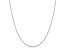 Rhodium Over Sterling Silver 1.25mm Cable Chain