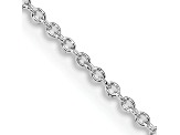 Rhodium Over Sterling Silver 1.25mm Cable Chain