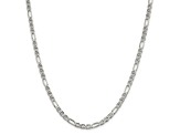 Sterling Silver 3.75mm Figaro Anchor Chain Necklace