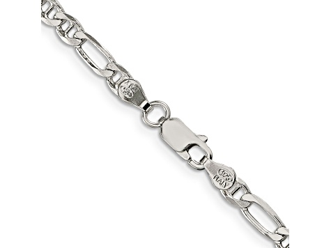 Sterling Silver 3.75mm Figaro Anchor Chain Necklace