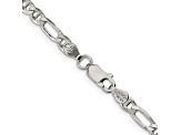 Sterling Silver 3.75mm Figaro Anchor Chain Necklace