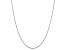 Rhodium Over Sterling Silver 1mm Round Snake Chain