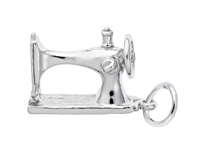 Silver Sewing Machine Charm