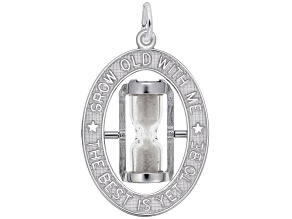 Silver Hourglass Charm