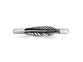 Sterling Silver Stackable Expressions Antiqued Feather Ring