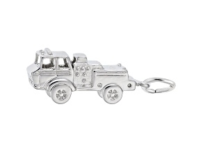 Silver Fire Truck Charm