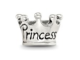 Sterling Silver Kids Princess Crown Bead