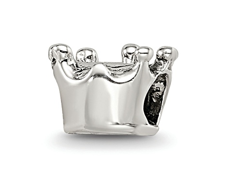 Sterling Silver Kids Princess Crown Bead