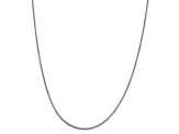 Rhodium Over Sterling Silver 1.25mm Round Box Chain