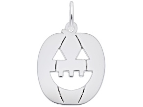 Silver Jack O Lantern Charm
