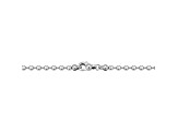 Rhodium Plated Sterling Silver 4.85mm Hammered Bead Bracelet