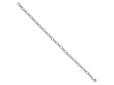 Sterling Silver 5mm Fancy Rolo Chain Bracelet