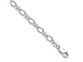 Sterling Silver 5mm Fancy Rolo Chain Bracelet