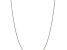 Rhodium Over Sterling Silver 0.9mm Box Chain with 2-inch Extension