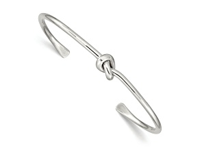 Sterling Silver Polished Knot Cuff Bracelet