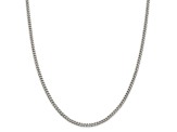 Sterling Silver Polished 3.15mm Curb Chain Necklace