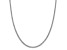 Rhodium Over Sterling Silver Polished 3.15mm Curb Chain Necklace