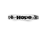 Sterling Silver Stackable Expressions Expressions Polished Enameled Hope Ring