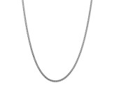 Rhodium Over Sterling Silver 2.5mm Round Spiga Chain