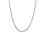 Rhodium Over Sterling Silver 2.5mm Round Spiga Chain