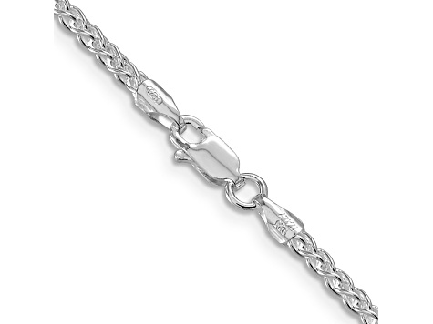 Rhodium Over Sterling Silver 2.5mm Round Spiga Chain