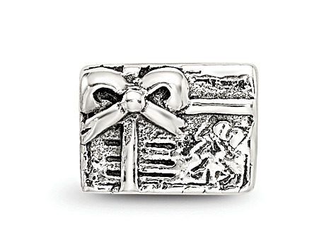 Sterling Silver Christmas Present Bead