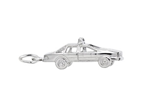 Silver Taxi Charm