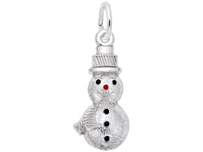 Silver Snowman Charm