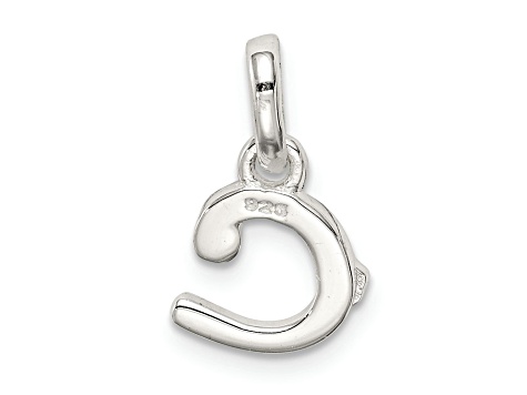 Sterling Silver Letter C with Enamel Pendant