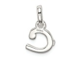 Sterling Silver Letter C with Enamel Pendant