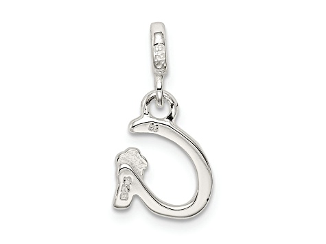 Sterling Silver Letter G with Enamel Pendant