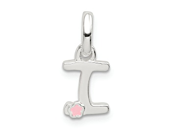 Picture of Sterling Silver Letter I with Enamel Pendant