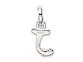 Sterling Silver Letter J with Enamel Pendant