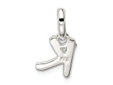 Sterling Silver Letter K with Enamel Pendant