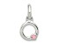 Sterling Silver Letter O with Enamel Pendant