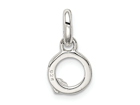 Sterling Silver Letter O with Enamel Pendant