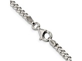 Sterling Silver Polished 3.15mm Curb Chain Bracelet