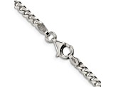 Sterling Silver Polished 3.15mm Curb Chain Bracelet