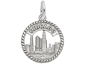 Silver Chicago Skyline Charm