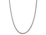 Sterling Silver 4mm Pavé Curb Chain