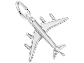 Silver Airplane Charm