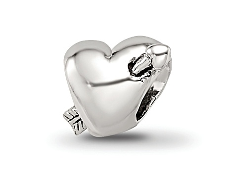 Sterling Silver Heart with Arrow Bead