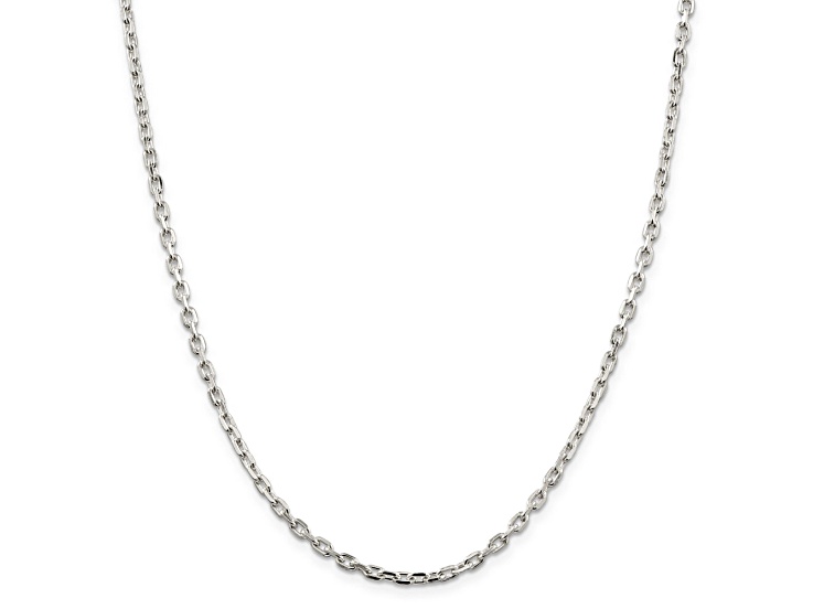 【新品】【CTHY】 OBJECTS NECKLACE Sterling Silver 3.25mm Beveled Oval Cable Chain Necklace
